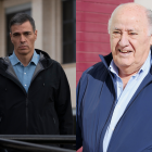 El presidente del Gobierno, Pedro Sánchez, y el empresario Amancio Ortega.