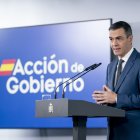 El presidente del Gobierno, Pedro Sánchez, en La Moncloa.