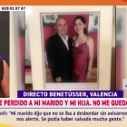 Sonsoles Ónega entrevista a Toñi, vecina de Benetússer que ha perdido a su marido y su hija por la DANA.