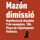 Cartel de la manifestación contra Mazón