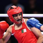 La boxeadora argelina Imane Khelif, en un combate en los JJOO de París