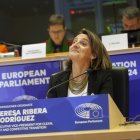 Teresa Ribera, este martes en Bruselas.