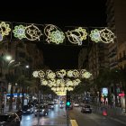 Luces de navidad en Alicante en imagen de archivo