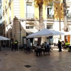 Terraza de un establecimiento en Alicante, en una imagen de archivo