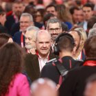 Los expresidentes socialistas andaluces Chaves y Griñán entrando al Congreso Federal del PSOE.