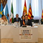 El presidente del Gobierno, Pedro Sánchez, durante la XXVII Conferencia de Presidentes, en el Palacio de la Magdalena, a 13 de diciembre de 2024, en Santander