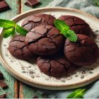 Galletas de chocolate negro y menta sin harina