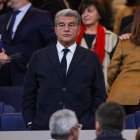 Joan Laporta, en el palco durante un partido del Barcelona.