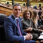 El presidente del Gobierno, Pedro Sánchez, junto a la lideresa andaluza, María Jesús Montero