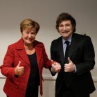 La directora gerente del FMI, Kristalina Georgieva, y el presidente de Argentina, Javier Milei.
REMITIDA / HANDOUT por PRESIDENCIA DE ARGENTINA
20/1/2025