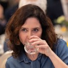 Isabel Díaz Ayuso, en el desayuno informativo en el que participó este martes.