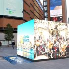Gran cubo de pantallas LED