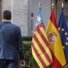 El presidente del Gobierno, Pedro Sánchez, durante su visita a Valencia el 23 de enero de 2025.