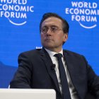 José Manuel Albares, esta semana, en la cumbre de Davos.