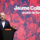 El alcalde de Barcelona, Jaume Collboni, durante el 60 aniversario de CCOO de Cataluña