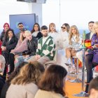 Nebulossa y Paula Vázquez en rueda de prensa con los artistas del Benidorm Fest 2025.