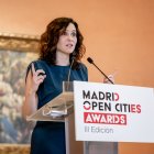 Isabel Díaz Ayuso, en un acto este lunes en Madrid.