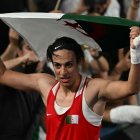 Imane Khelif, tras un combate.
