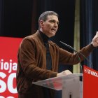 Pedro Sánchez, en el congreso del PSOE en La Rioja.