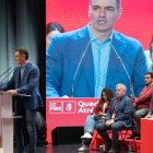 Pedro Sánchez, en el Teatro Ortega de Palencia.