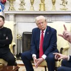 Donald Trump junto a Zelenski