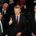 Lorenzo Amor, Alberto Núñez Feijóo y Antonio Garamendi participan en la Asamblea de ATA.