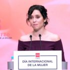 Ayuso durante el acto.