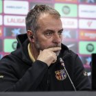 Hansi Flick, en rueda de prensa.