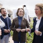 La secretaria general del PP, Cuca Gamarra, en su visita a Castelló.