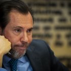 El ministro de Transportes y Movilidad Sostenible, Óscar Puente Santiago, comparece ante la Comisión del ‘caso Koldo’, en el Senado, a 24 de abril de 2025, en Madrid (España).
