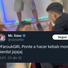 Víctor Sáez en la agresión y sus comentarios racistas