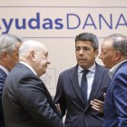 El presidente de la Generalitat, Carlos Mazón, en la presentación de las nuevas ayudas del 'Pla Recuperem València'