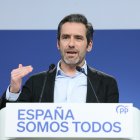 Archivo - El portavoz del PP, Borja Sémper, durante una rueda de prensa posterior al Comité de Dirección del PP, en la sede del partido, a 13 de enero de 2025, en Madrid (España).