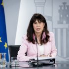La ministra de Igualdad, Ana Redondo, durante una rueda de prensa tras la reunión del Consejo de Ministros, a 20 de mayo de 2025, en Madrid (España). 