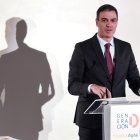 El presidente del Gobierno, Pedro Sánchez, durante una rueda de prensa.