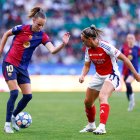 Graham Hansen, en la final de la Champions League femenina.