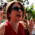 Leire Díez a su llegada a la sede del PSOE en Ferraz, a 3 de junio de 2025.