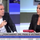 Javier Pérez Dolset y Macarena Olona, en el plató de 'En Boca de Todos'
