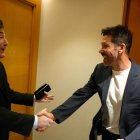 Javier Milei y Simeone, este domingo en Madrid