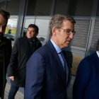 Archivo - El presidente del PP, Alberto Núñez Feijóo, en su visita a la localidad ciudadrealeña de Daimiel.
