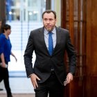Óscar Puente, a su salida de un pleno en el Congreso, este pasado mayo.