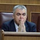 El secretario de Organización del PSOE, Santos Cerdán,en el Congreso de los Diputados.