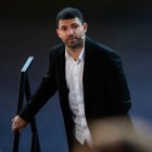 El Kun Agüero, en un acto.