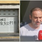 Pintada en el garaje del exministro José Luis Ábalos