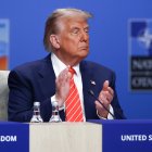 El presidente de Estados Unidos, Donald Trump, durante la cumbre de la OTAN.
