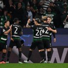 Viktor Gyokeres celebra un gol con el Sporting de Portugal.