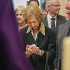 La Reina Sofía en la Basílica de la Macarena, esta pasada Semana Santa.