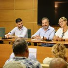 Juan Carlos Redondo, concejal de Empleo, dando la bienvenida a los tarbajadores