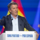 Alberto Núñez Feijóo interviene durante la segunda jornada del XXI Congreso Nacional del Partido Popular.