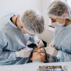 Operación cirujía plástica blefaroplastia.